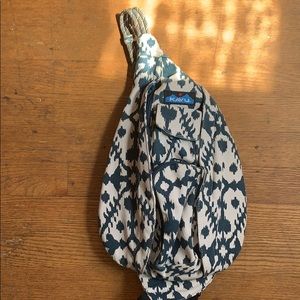Kavu mini rope bag in blue blot